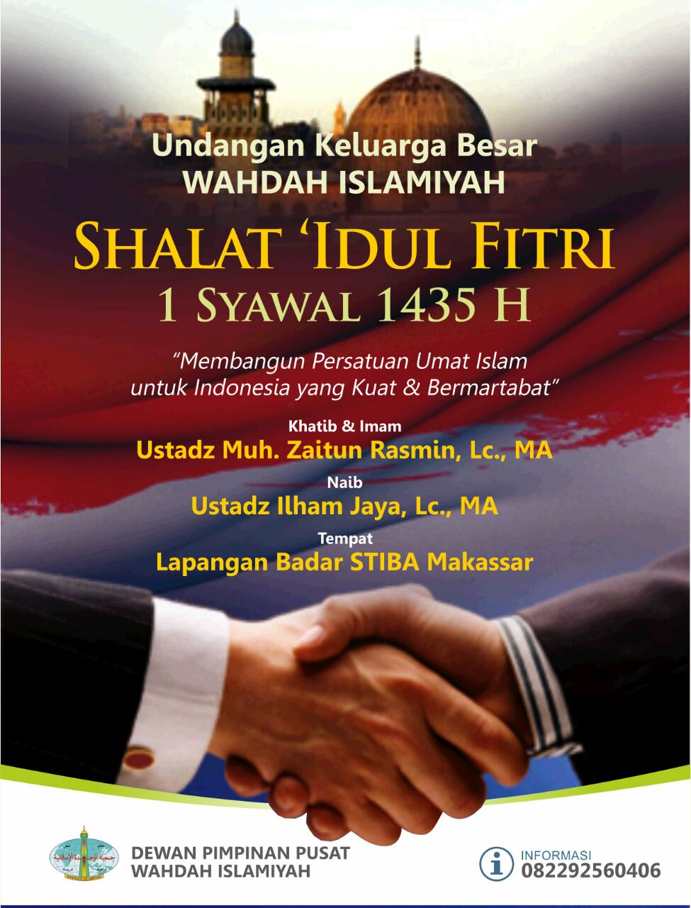 UNDANGAN MENGIKUTI SHALAT IDUL FITHRI 1 SYAWAL 1435 H
