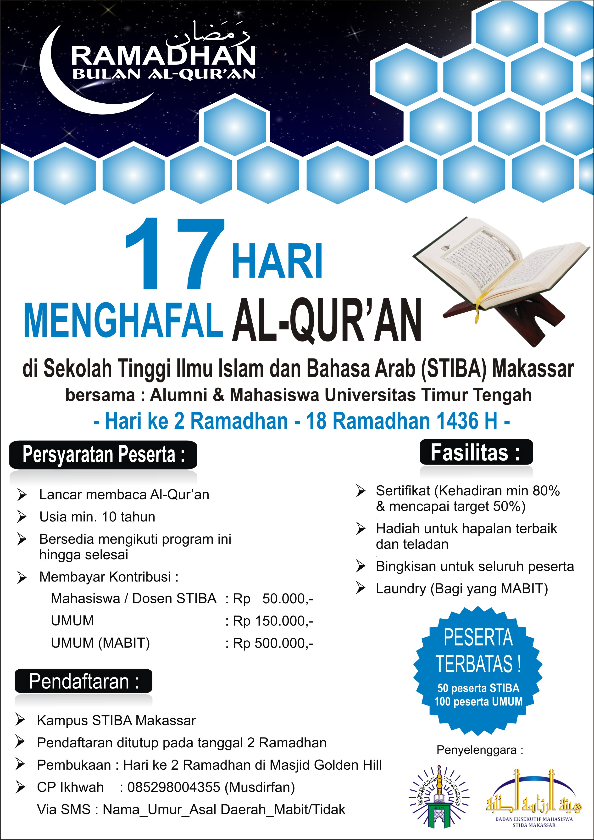 Dibuka Pendaftaran 17 Hari Menghafal Alquran