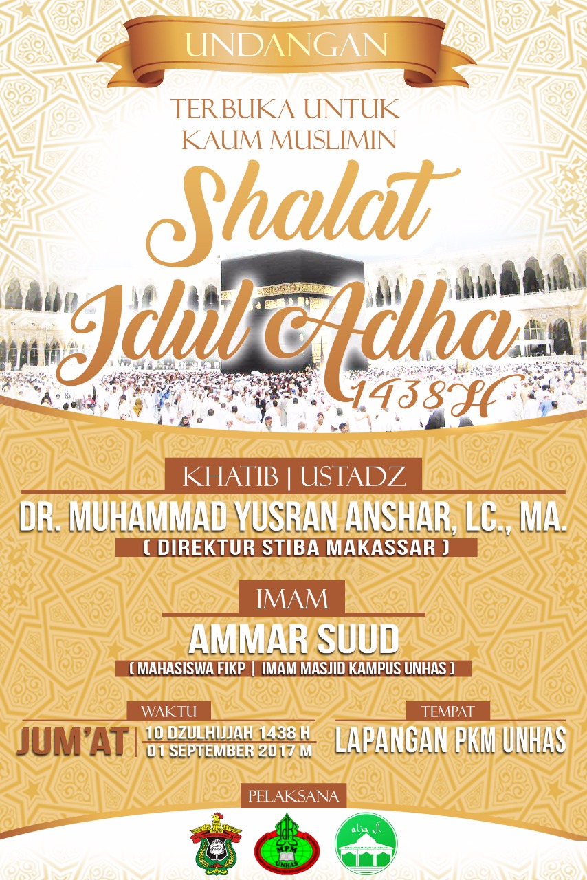 Ketua STIBA Khatib Idul Adha di Lapangan Unhas