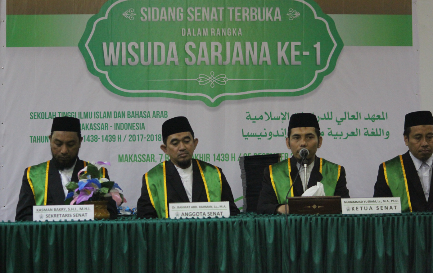 Buka Secara Resmi Wisuda I, Ini Pesan-Pesan Ketua Senat STIBA kepada Sivitas Akademika STIBA Makassar