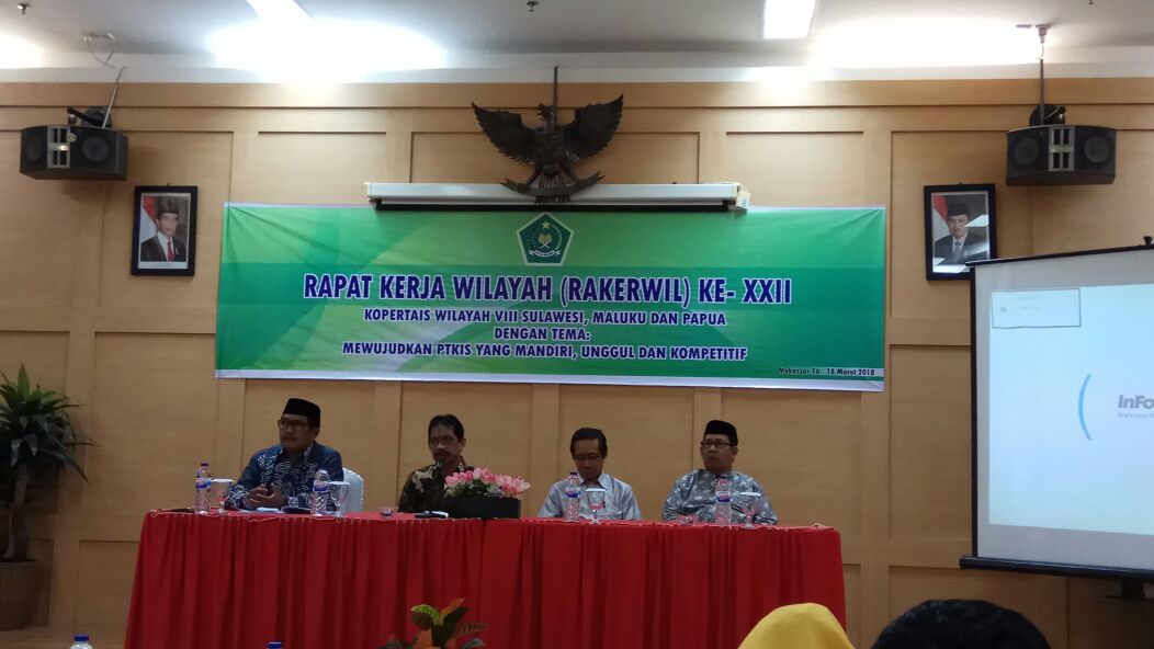 Hadiri Rakerwil XXII Kopertais Wil. VIII, Ustadz Kasman Sampaikan Perkembangan STIBA Makassar