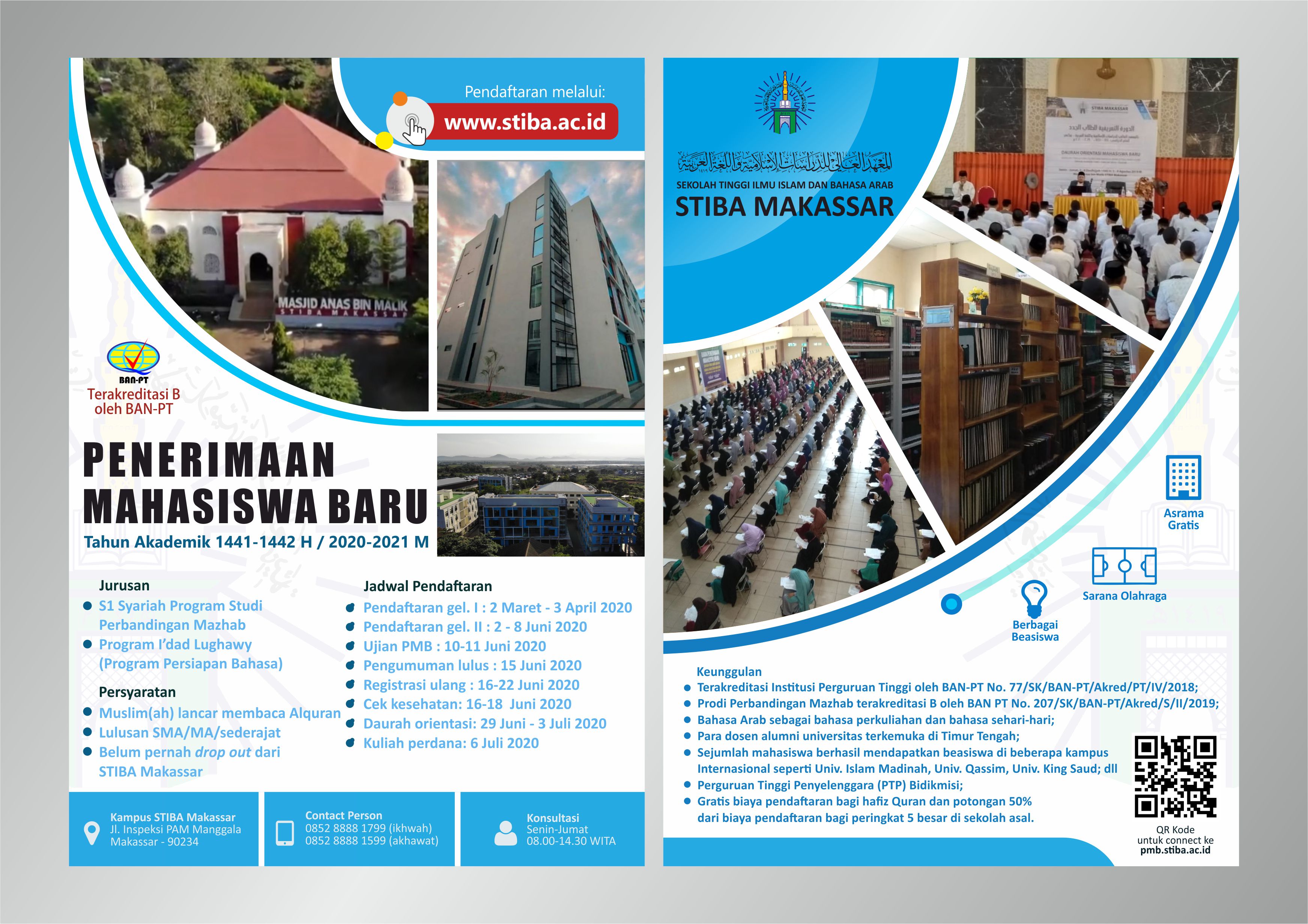 Informasi Pendaftaran Mahasiswa Baru STIBA Makassar TA. 1441-1442 H/2020-2021 M