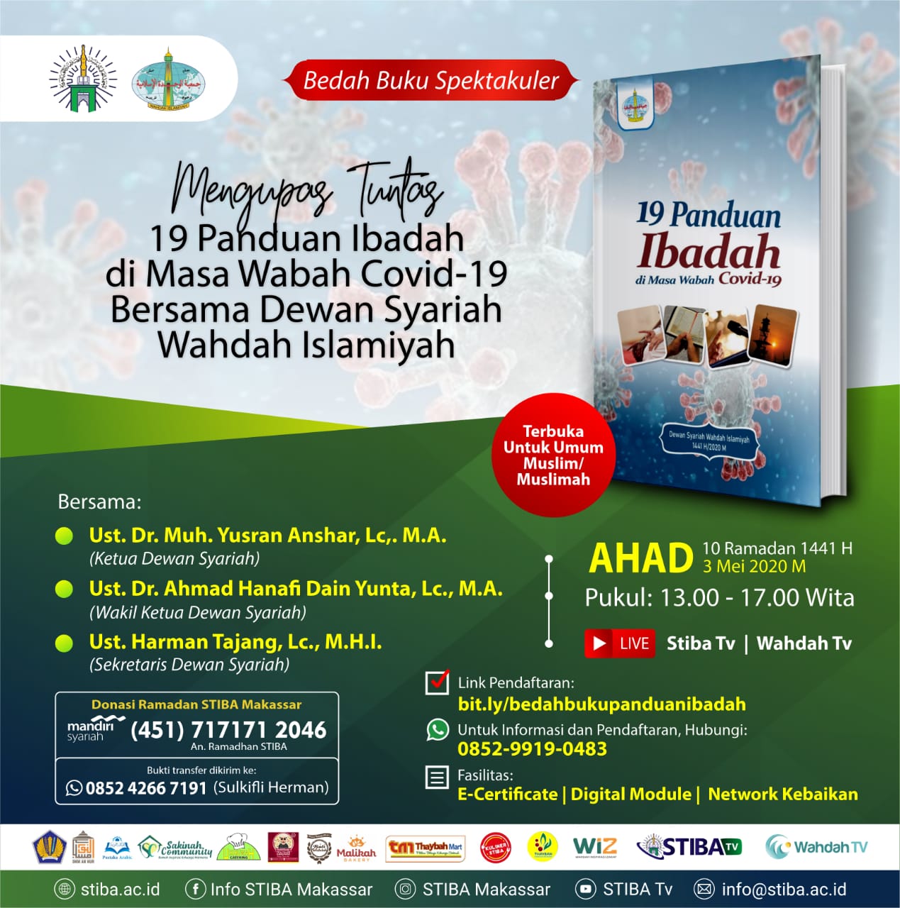 Bedah Buku 19 Panduan Ibadah di Masa Wabah Covid-19