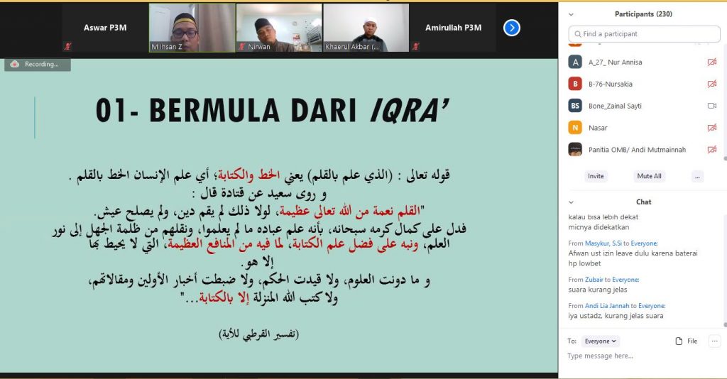 STIBA Makassar Sukses Adakan Webinar Literasi, Mengabdi dan Mengabadi