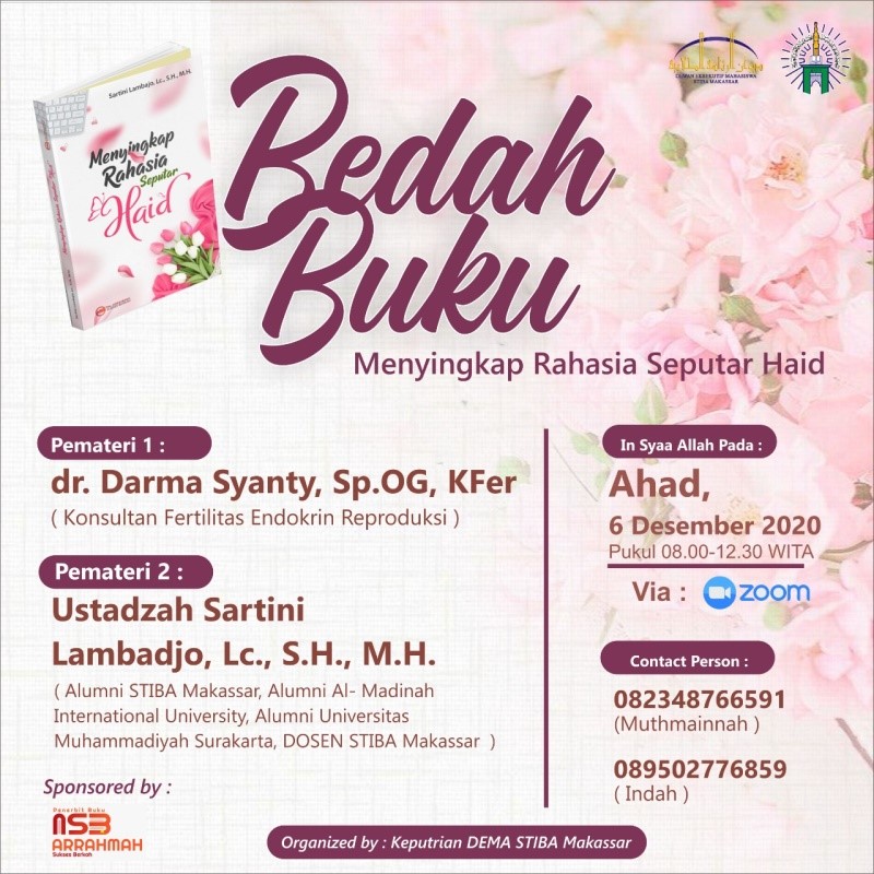 Bedah Buku, Keputrian DEMA STIBA Hadirkan Penulis “Menyingkap Rahasia Seputar Haid”