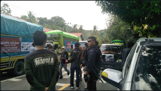 Tim Mapala STIBA Turut Mengawal Logistik Bantuan Korban Gempa Mamuju-Majene