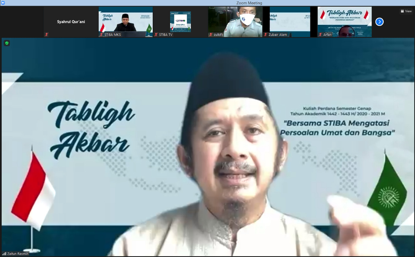 K.H. Zaitun Rasmin Bahas Indonesia Berberkah dalam Tablig Akbar dan Kuliah Perdana STIBA