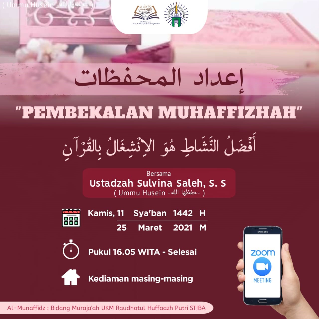 UKM Raudhatul Huffaazh Putri Gelar Pembekalan Muhaffizhah I