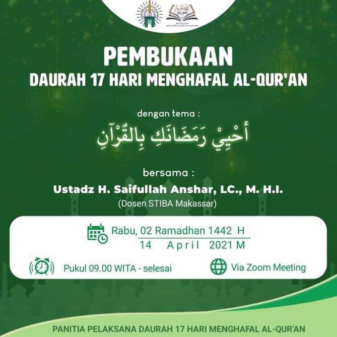 Ustaz Saifullah: Niatkan Hafal Al-Qur’an untuk Setor Langsung kepada Allah