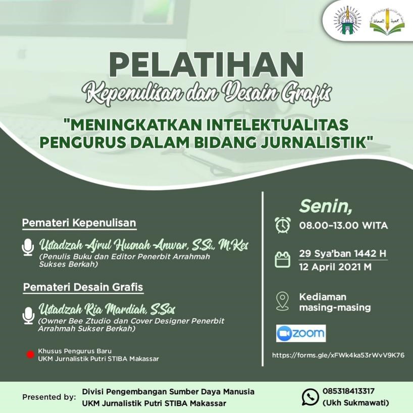 Tingkatkan Keterampilan Jurnalistik Mahasiswa, UKM Jurnalistik Adakan Pelatihan Kepenulisan dan Desain Grafis