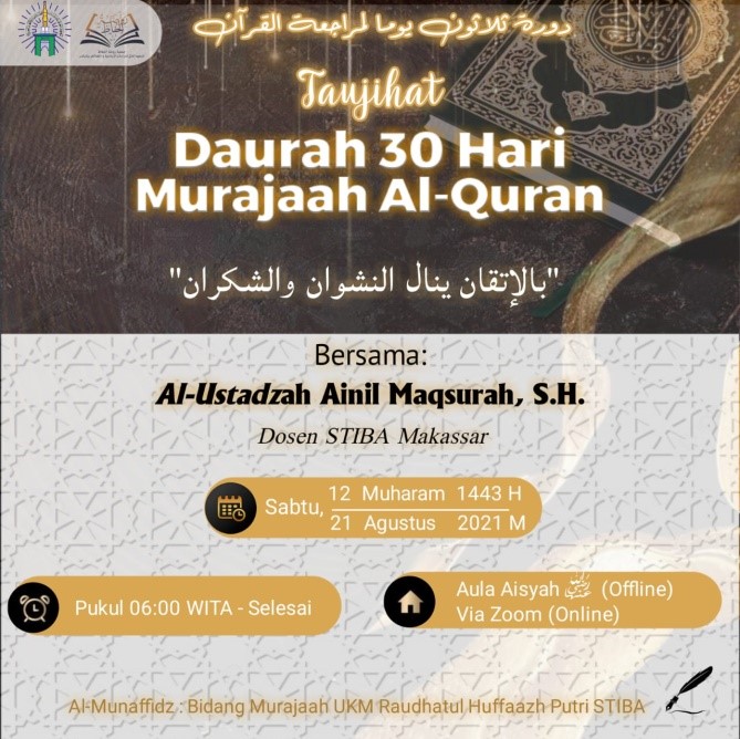 Perkuat Hafalan Al-Qur’an, Raudhatul Huffazh Putri Adakan Daurah 30 Hari Murajaah