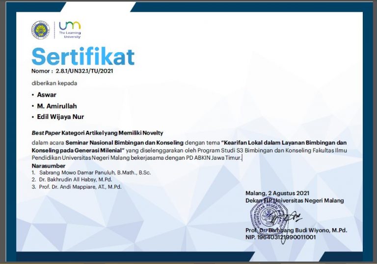 Civitas Academica STIBA Makassar Raih Penghargaan Best Paper pada Prosiding Nasional di Universitas Negeri Malang