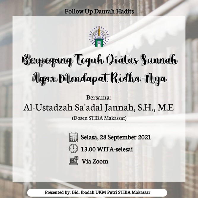 Follow Up Daurah Hadis, Bidang Ibadah UKM Putri Adakan Taklim Khusus Alumni