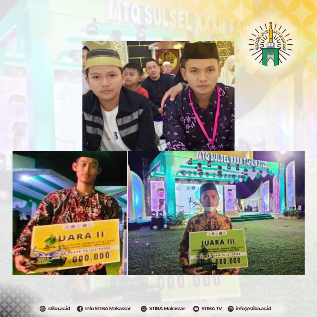 Tiga Mahasiswa STIBA Boyong Piala dalam MTQ XXXII Sulawesi Selatan