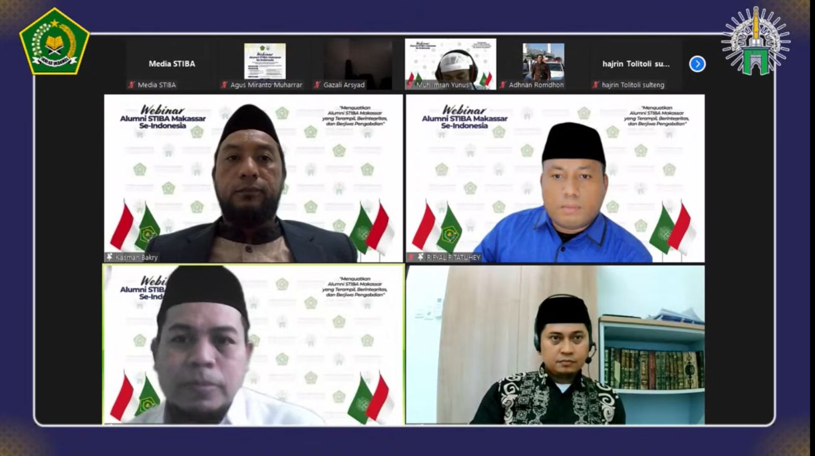 Empat Narasumber Bahas Profesi Penyuluh Agama hingga Advokat dalam Webinar Alumni STIBA Makassar