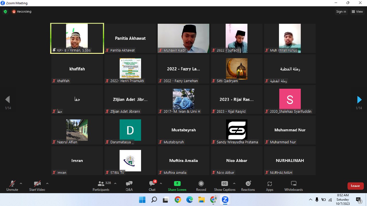 Ikatan Alumni STIBA Makassar Gelar Webinar Tantangan dan Peluang Menjadi Penyuluh Agama