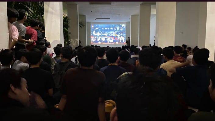 Antusiasme Mahasiswa STIBA Makassar dalam Nobar Debat Capres, Pupuk Kesadaran Politik dan Sikap Kritis