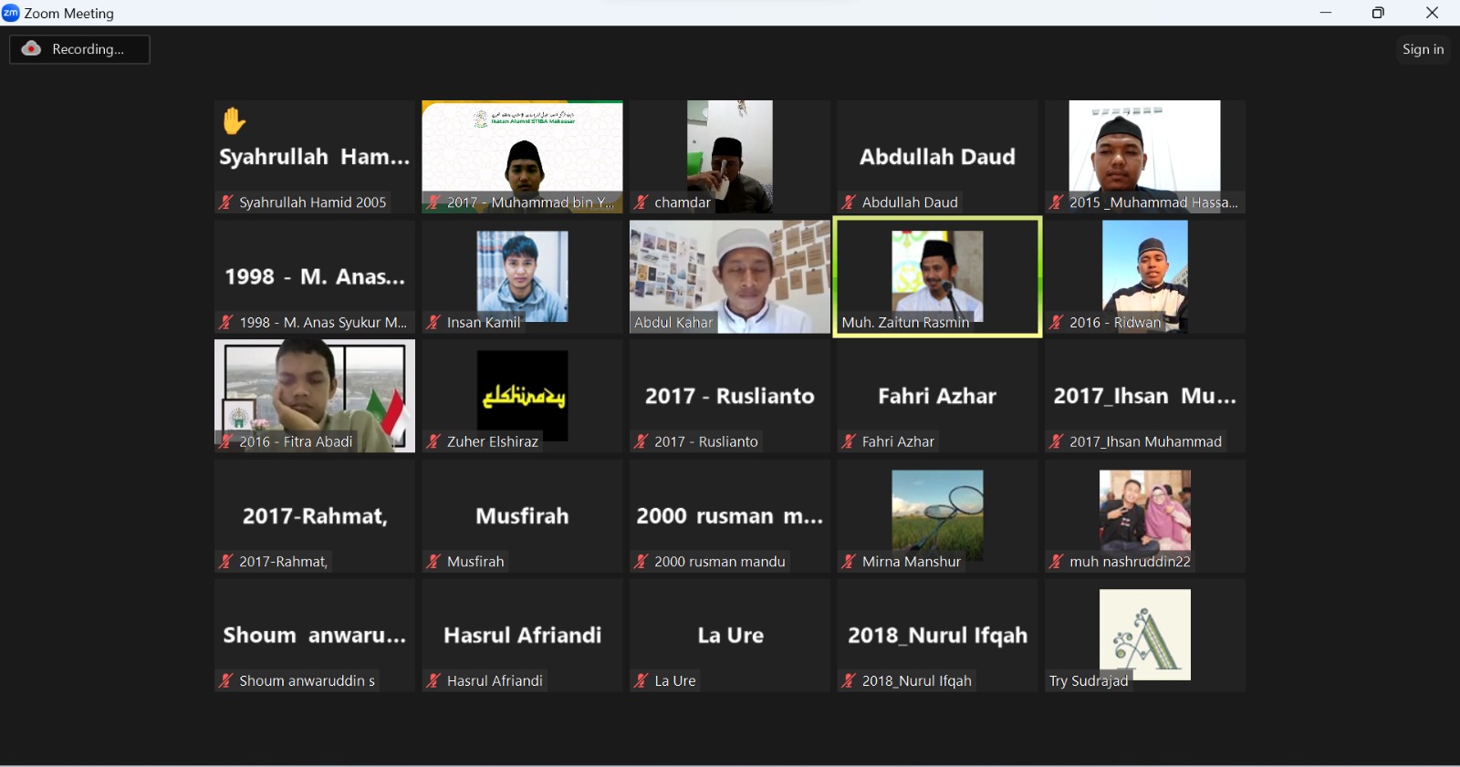 Approaching the General Election, STIBA Makassar Alumni Conduct Scholarly Discussion with Ustaz Zaitun Rasmin