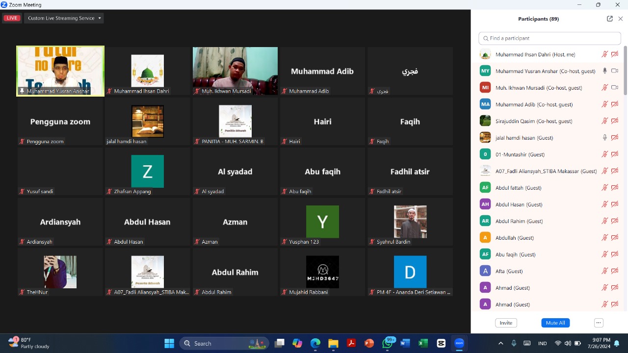 Ustaz Muhammad Yusran Anshar, Sampaikan Solusi Futur di Acara Tarbiah Gabungan Mahasiswa STIBA Makassar