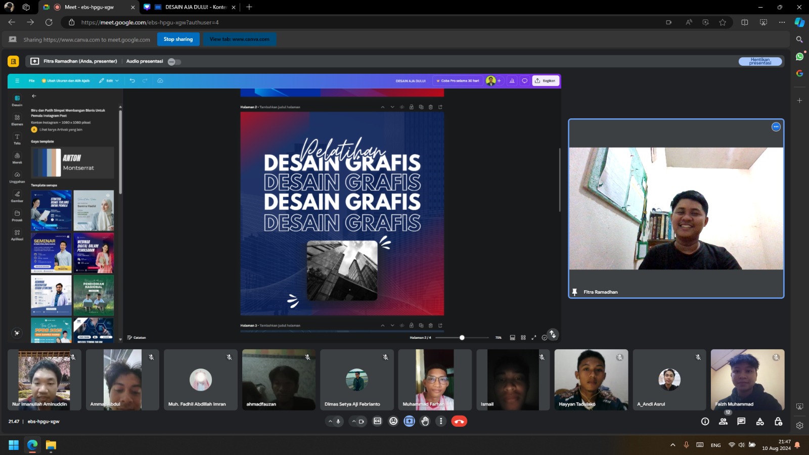 UKM Kalam Go Digital! Gelar Pelatihan Desain Grafis untuk Tingkatkan Personal Branding