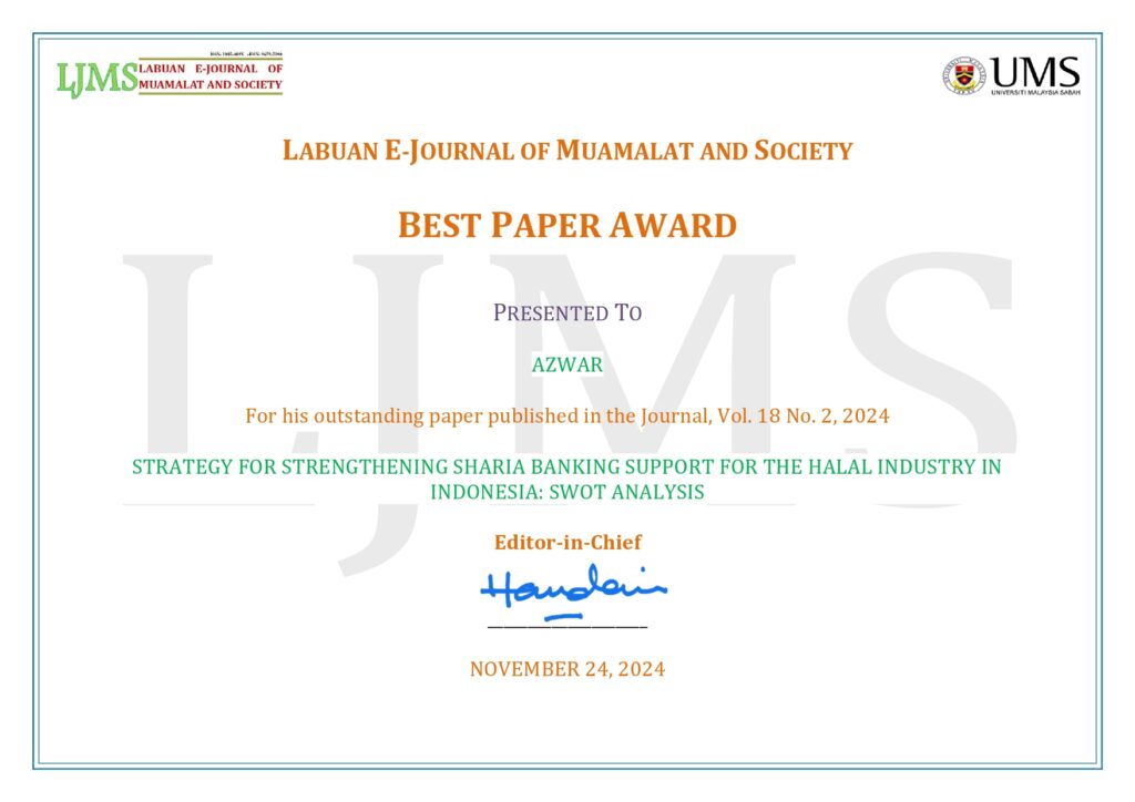 Dosen STIBA Makassar Raih Best Paper Award di Universitas Malaysia Sabah