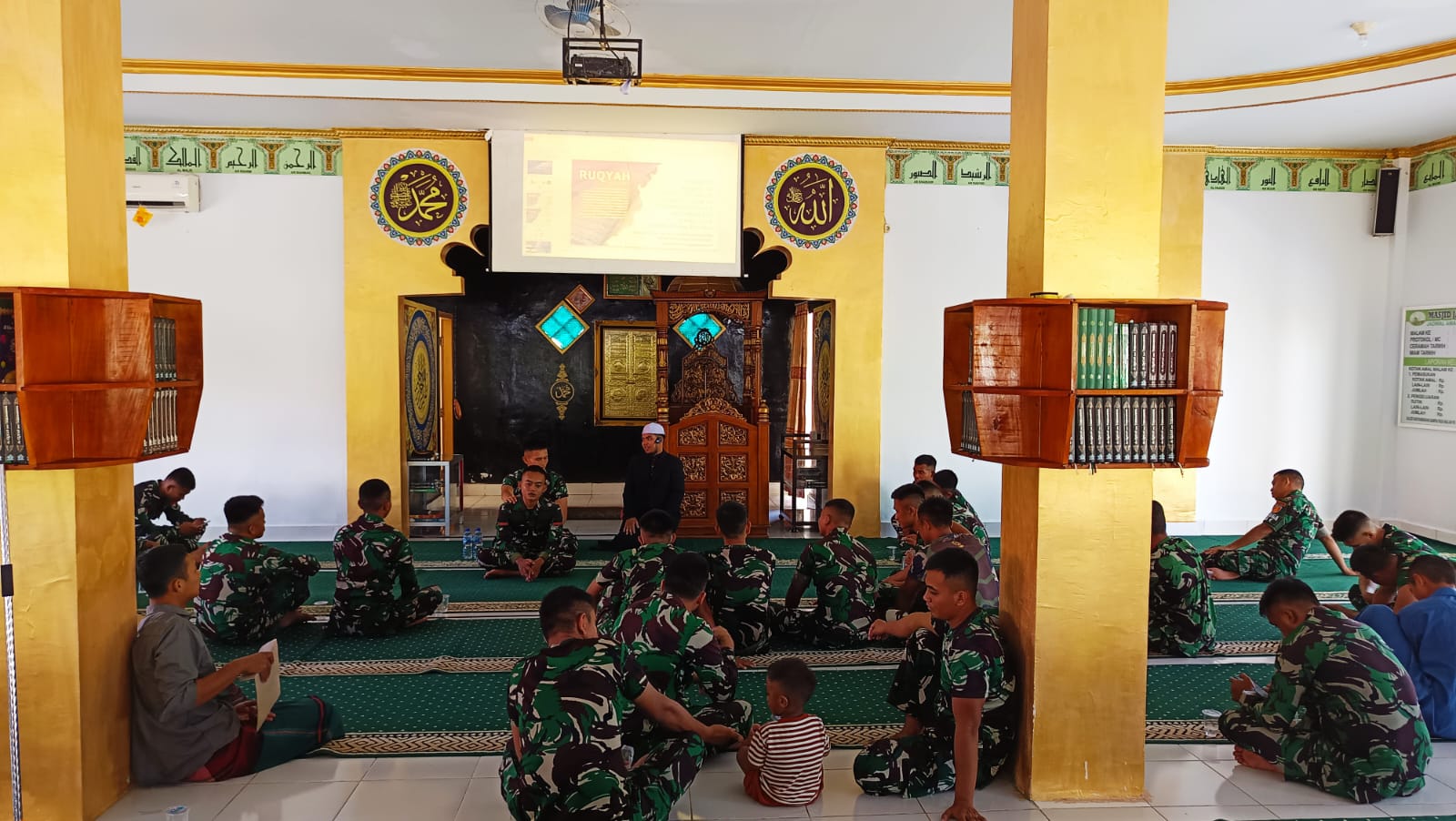 Kolaborasi Mahasiswa KKN STIBA Makassar dan Prajurit Yon Arhanud Gelar Pelatihan Ruqyah Syar’iyah