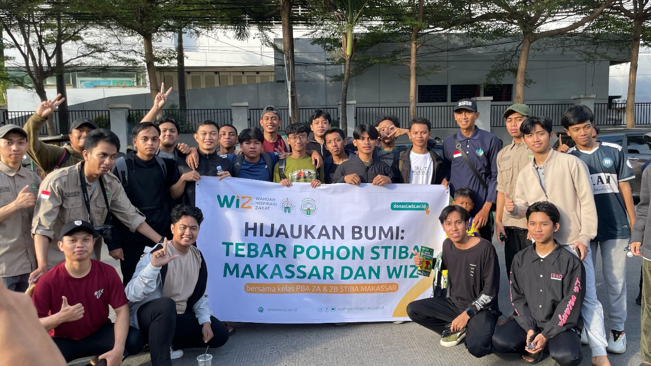 Aksi Hijau STIBA Makassar dan WIZ: Mahasiswa Tebar Bibit Sambil Belajar Peduli Lingkungan